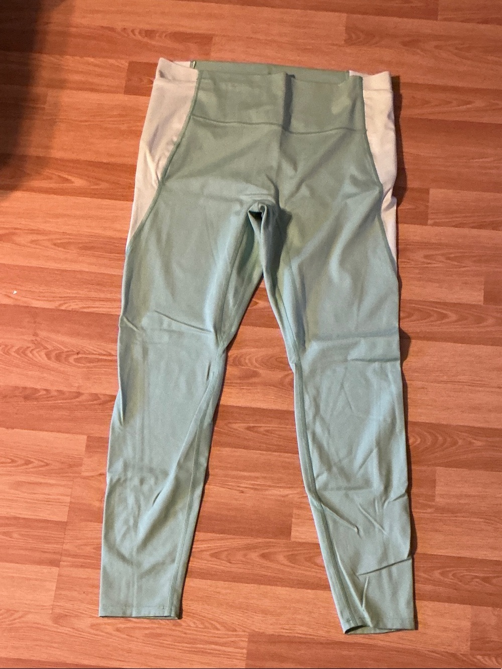 all in motion Mint Green Leggings with White Side Panels